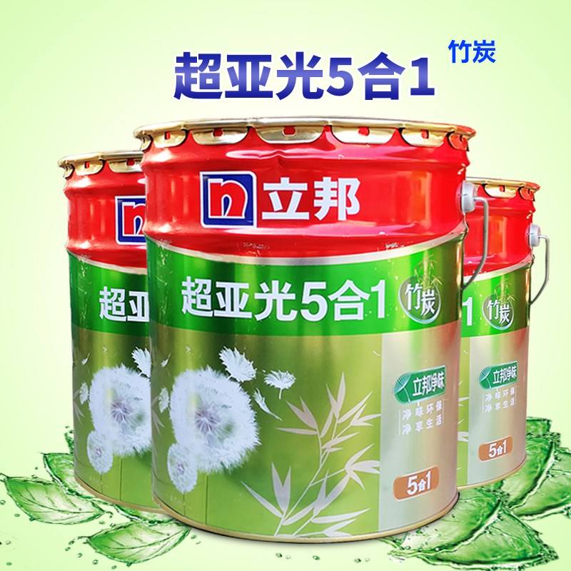 立邦竹炭超亚光净味五合一(内墙乳胶漆)L5L 5L